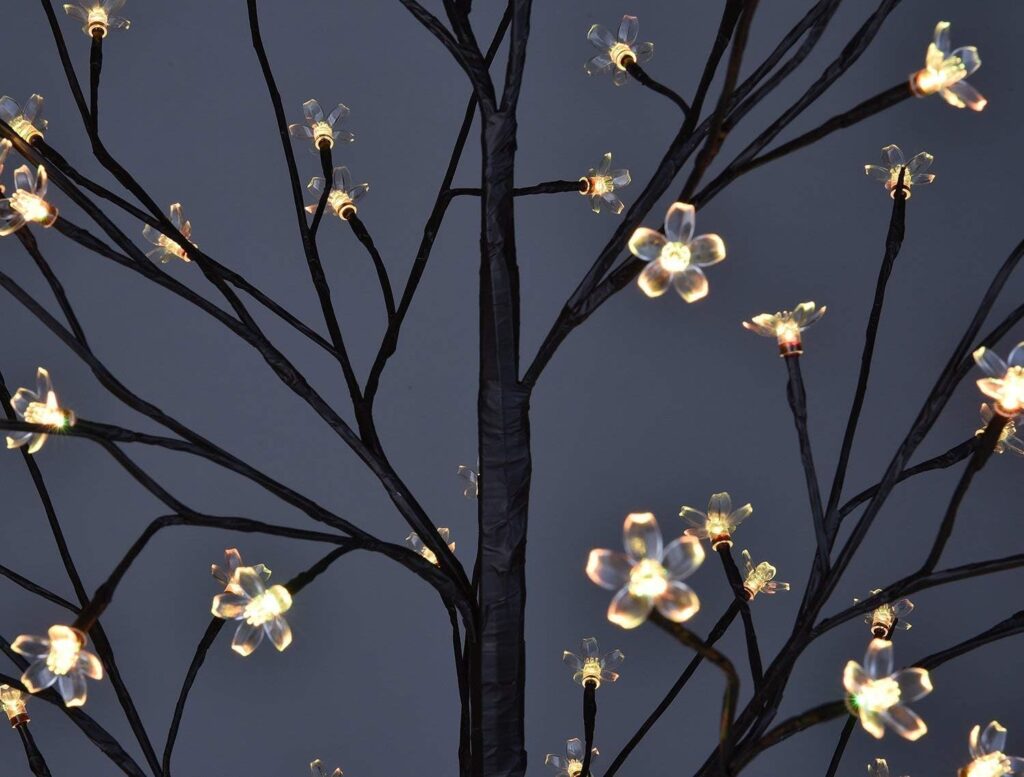 Lighted Cherry Blossom Trees